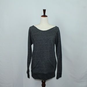 NWT Sweatshirt with Raw Edge Wide Neckline and Front Pouch Pocket Size XL